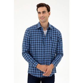 U.S. Polo Assn. 50296607-VR028 İndigo Uzun Kollu Erkek Gömlek