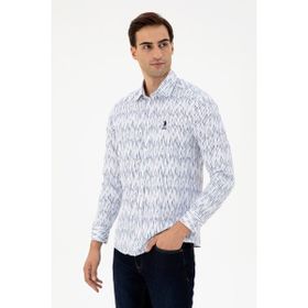 U.S. Polo Assn. 50296864-VR013 Beyaz Uzun Kollu Erkek Gömlek