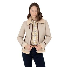 U.S. Polo Assn. 50297261-VR019 Ekru Kadın Mont
