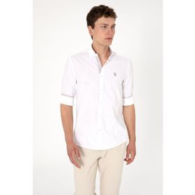 U.S. Polo Assn. 50300200-VR013 Uzun Kollu Beyaz Erkek Gömlek
