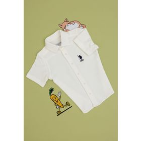 U.S. Polo Assn. 50300743-VR013 Beyaz Örme Erkek Çocuk Gömlek