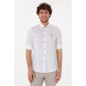 U.S. Polo Assn. 50305696-VR013 Uzun Kollu Beyaz Erkek Gömlek