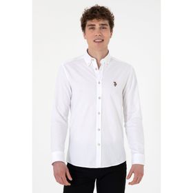 U.S. Polo Assn. 50305716-VR013 Beyaz Uzun Kol Erkek Gömlek