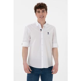 U.S. Polo Assn. 50305716-VR013 Beyaz Uzun Kol Erkek Gömlek
