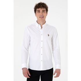 U.S. Polo Assn. 50305716-VR013 Beyaz Uzun Kol Erkek Gömlek