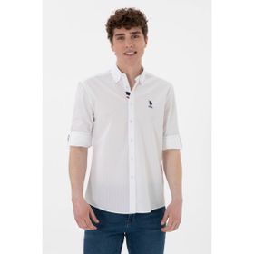 U.S. Polo Assn. 50305716-VR013 Beyaz Uzun Kol Erkek Gömlek