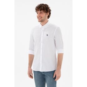 U.S. Polo Assn. 50306338-VR013 Beyaz Uzun Kollu Basic Erkek Gömlek