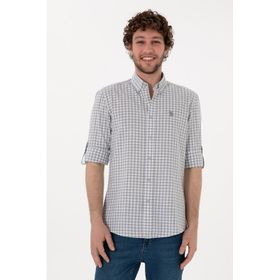 U.S. Polo Assn. 50306367-VR024 Gri Uzun Kollu Erkek Gömlek