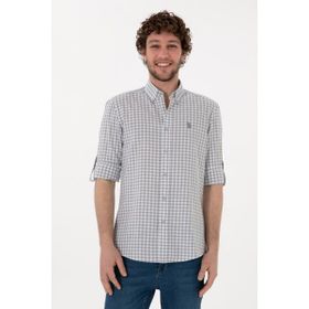 U.S. Polo Assn. 50306367-VR024 Gri Uzun Kollu Erkek Gömlek