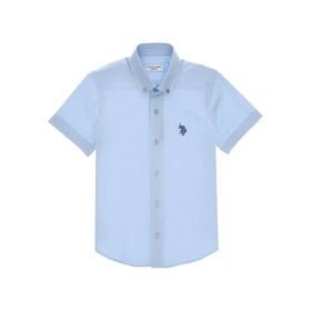 U.S. Polo Assn. 50306567-VR003 Açık Mavi Kısa Kollu Erkek Çocuk Gömlek