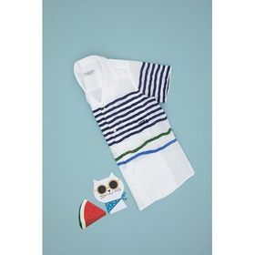 U.S. Polo Assn. 50306574-VR013 Beyaz Kısa Kollu Comfort Erkek Çocuk Gömlek