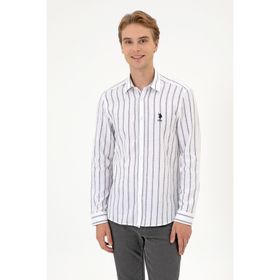 U.S. Polo Assn. 50316563-VR013 Uzun Kollu Beyaz Erkek Gömlek