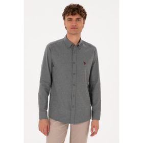 U.S. Polo Assn. 50316721-VR024 Basic Gri Erkek Gömlek