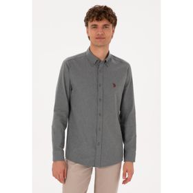U.S. Polo Assn. 50316721-VR024 Basic Gri Erkek Gömlek