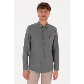 U.S. Polo Assn. 50316721-VR024 Basic Gri Erkek Gömlek