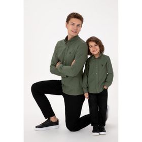 U.S. Polo Assn. 50316721-VR027 Haki Uzun Kollu Basic Erkek Gömlek