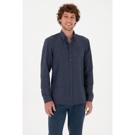 U.S. Polo Assn. 50316723-VR028 İndigo Basic Uzun Kollu Erkek Gömlek