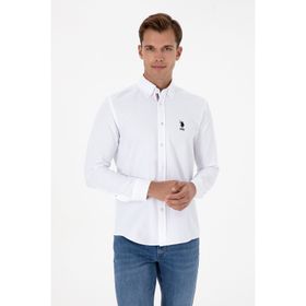 U.S. Polo Assn. 50317249-VR013 Beyaz Uzun Kollu Erkek Gömlek