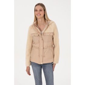 U.S. Polo Assn. 50317362-VR019 Ekru Kadın Mont
