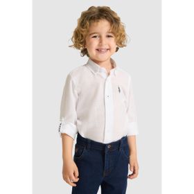 U.S. Polo Assn. 50324683-VR013 Beyaz Erkek Çocuk Gömlek