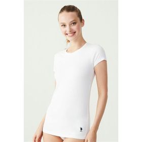 U.S. Polo Assn. 66002 Kadın Siyah Kısa Kollu Yuvarlak Yaka T-shirt