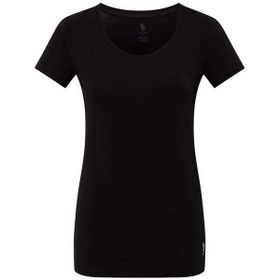 U.S. Polo Assn. 66003 Siyah Derin Yuvarlak Yaka Kadın T-shirt