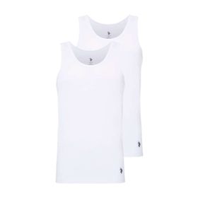 U.S. Polo Assn. 80188 2'li Beyaz Erkek Atlet
