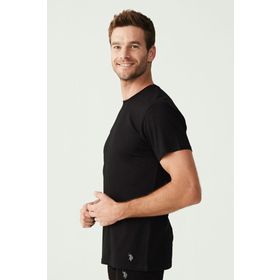 U.S. Polo Assn. 80197 Erkek Beyaz 2'li Yuvarlak Yaka Atlet