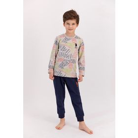 U.S. Polo Assn. Bej Melanj Erkek Çocuk Pijama Takımı