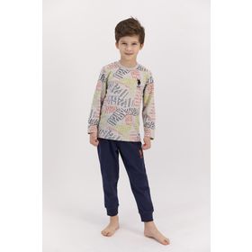 U.S. Polo Assn. Bej Melanj Erkek Çocuk Pijama Takımı