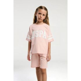 U.S. Polo Assn Bermuda 4 - 5 Yaş - Pembe Kız Çocuk Pijama Takımı