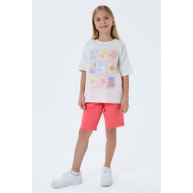 U.S. Polo Assn Bermuda 5 - 6 Yaş - Pembe Kız Çocuk Pijama Takımı