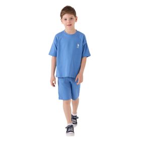 U.S. Polo Assn. Erkek Çocuk Mavi Bermuda Takım
