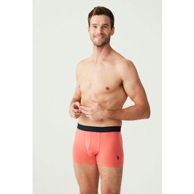 U.S. Polo Assn. Erkek Saks Lacivert Sarı 3'lü Boxer