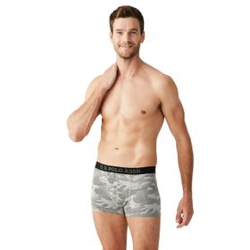 U.S. Polo Assn. Erkek Saks Lacivert Sarı 3'lü Boxer