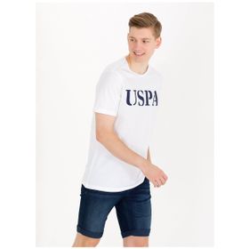 U.S. Polo Assn. GEARTIY023 Bisiklet Yaka Beyaz Erkek T-Shirt