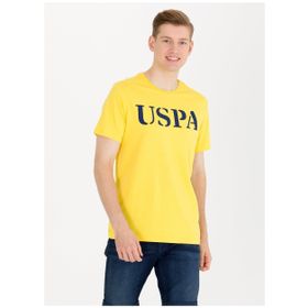 U.S. Polo Assn. GEARTIY023 Bisiklet Yaka Koyu Sarı Erkek T-Shirt