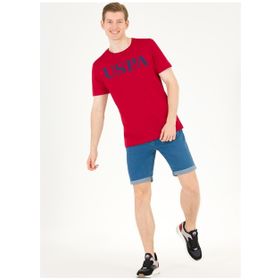 U.S. Polo Assn. GEARTIY023 Bordo Bisiklet Yaka Erkek T-Shirt