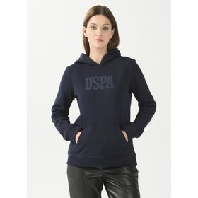 U.S. Polo Assn. GIZMO-SK022 Kapüşon Yaka Baskılı Lacivert Kadın Sweatshirt