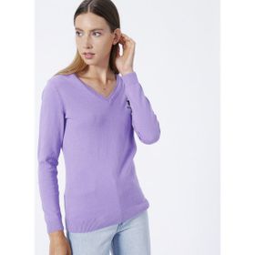 U.S. Polo Assn. GTD02-BSK22 V Yaka Düz Pembe Kadın Kazak
