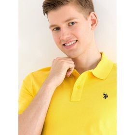 U.S. Polo Assn. GTP04IY023 Polo Yaka Koyu Sarı Erkek T-Shirt