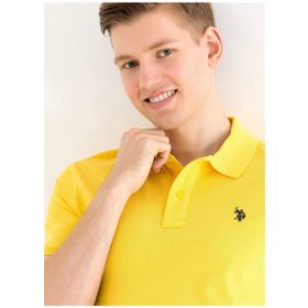 U.S. Polo Assn. GTP04IY023 Polo Yaka Koyu Sarı Erkek T-Shirt