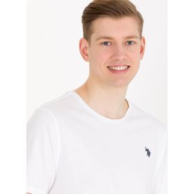 U.S. Polo Assn. GTS01IY023 Bisiklet Yaka Beyaz Erkek T-Shirt