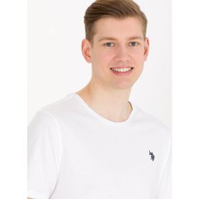 U.S. Polo Assn. GTS01IY023 Bisiklet Yaka Beyaz Erkek T-Shirt
