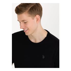 U.S. Polo Assn. GTS01IY023 Bisiklet Yaka Siyah Erkek T-Shirt
