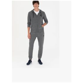 U.S. Polo Assn. HEROLDSK023 Normal Bel Slim Fit Antrasit Melanj Erkek Eşofman Altı
