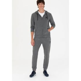 U.S. Polo Assn. HEROLDSK023 Normal Bel Slim Fit Antrasit Melanj Erkek Eşofman Altı