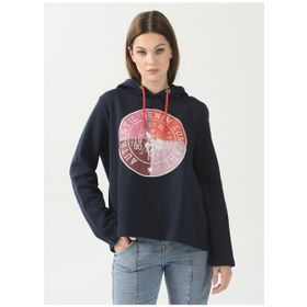 U.S. Polo Assn. KEBIN Kapüşon Yaka Lacivert Kadın Sweatshirt