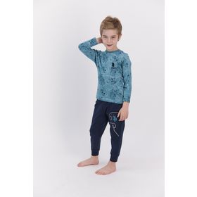 U.S. Polo Assn. Koyu Petrol Erkek Çocuk Ribanalı Pijama Takımı