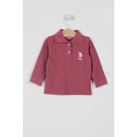 U.S. Polo Assn. Lisanslı Classic Gül Kurusu Bebek Uzun Kol Yakalı Sweatshirt